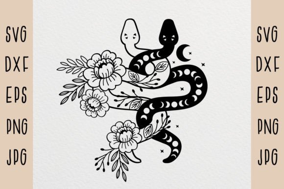 Download Snake Yin Yang SVG File, Boho Celestial - Svg Collection