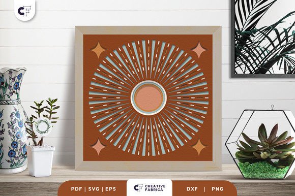 Download Sunrise Boho Decoration 3D Light Box SVG - Svg Collection