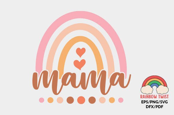 Download Mama Boho Rainbow PNG SVG Design - Svg Collection