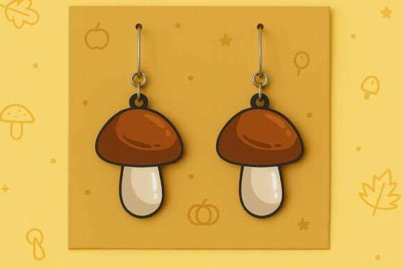 Download Mushroom Earrings SVG - Svg Collection