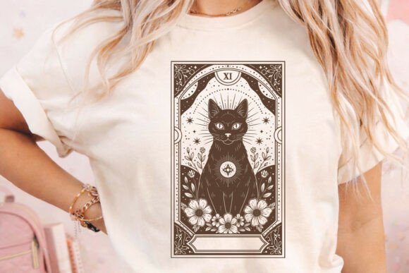 Download Mystical Tarot SVG Featuring Cat Design. - Svg Collection