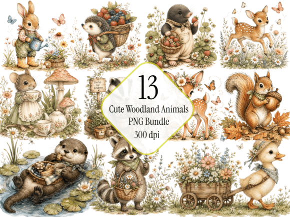 Download Cute Woodland Animals PNG Bundle - Woodland animals png Collection